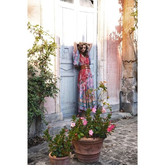 Spell Red and Blue Maxi Dress - Picture 15 of 15